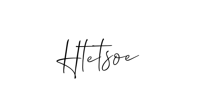 How to Draw Htetsoe signature style? Allison_Script is a latest design signature styles for name Htetsoe. Htetsoe signature style 2 images and pictures png