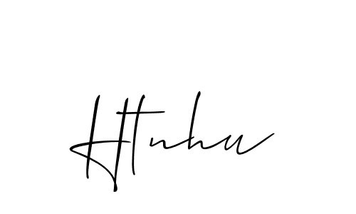 The best way (Allison_Script) to make a short signature is to pick only two or three words in your name. The name Htnhu include a total of six letters. For converting this name. Htnhu signature style 2 images and pictures png