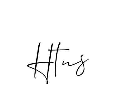 You should practise on your own different ways (Allison_Script) to write your name (Htns) in signature. don't let someone else do it for you. Htns signature style 2 images and pictures png