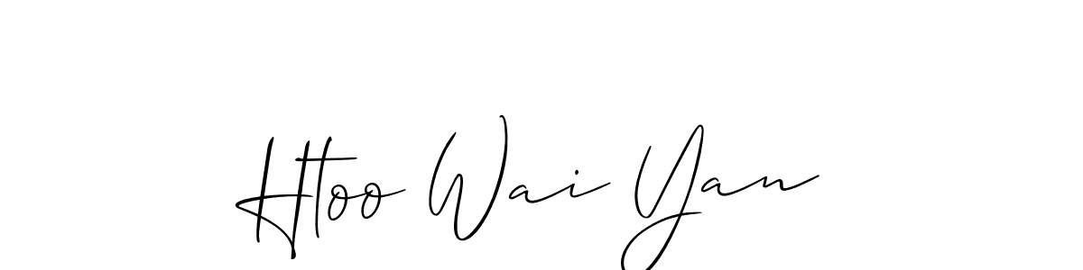 Make a short Htoo Wai Yan signature style. Manage your documents anywhere anytime using Allison_Script. Create and add eSignatures, submit forms, share and send files easily. Htoo Wai Yan signature style 2 images and pictures png