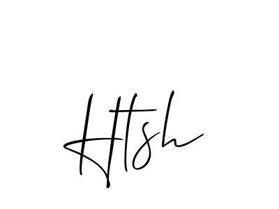 How to make Htsh signature? Allison_Script is a professional autograph style. Create handwritten signature for Htsh name. Htsh signature style 2 images and pictures png