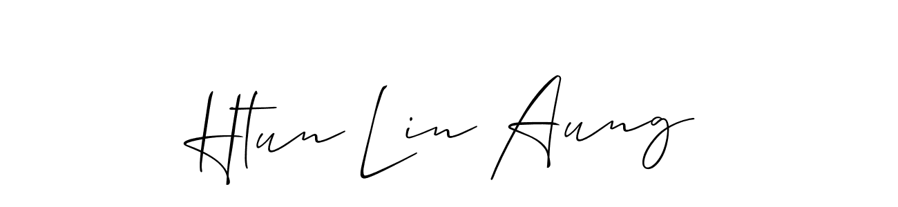 Similarly Allison_Script is the best handwritten signature design. Signature creator online .You can use it as an online autograph creator for name Htun Lin Aung. Htun Lin Aung signature style 2 images and pictures png