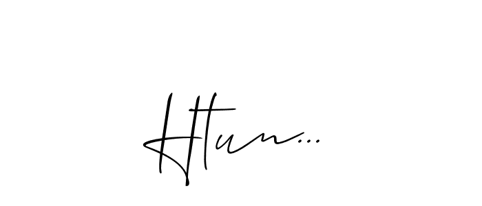 Also You can easily find your signature by using the search form. We will create Htun... name handwritten signature images for you free of cost using Allison_Script sign style. Htun... signature style 2 images and pictures png