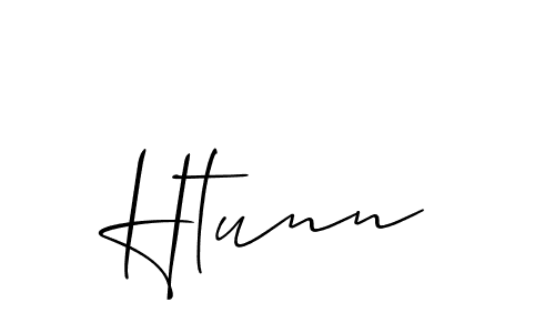 Create a beautiful signature design for name Htunn. With this signature (Allison_Script) fonts, you can make a handwritten signature for free. Htunn signature style 2 images and pictures png