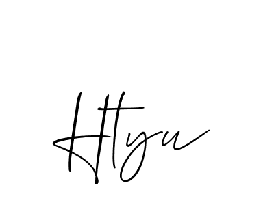 Make a beautiful signature design for name Htyu. With this signature (Allison_Script) style, you can create a handwritten signature for free. Htyu signature style 2 images and pictures png