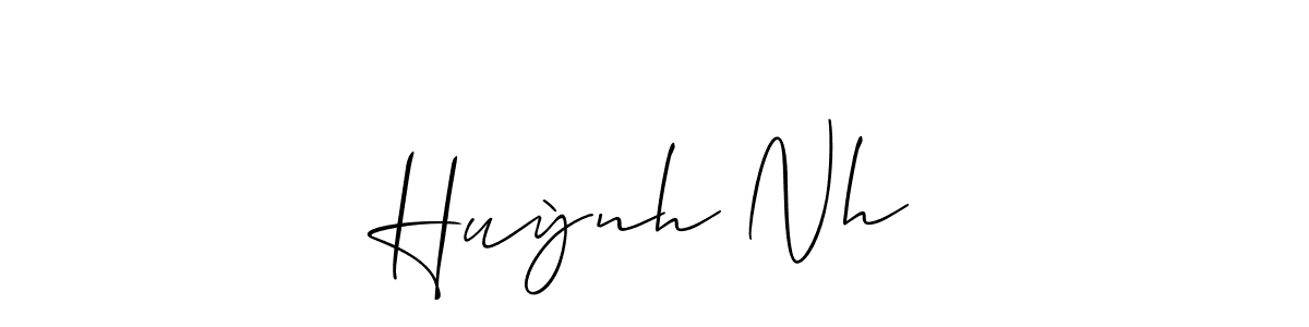 Design your own signature with our free online signature maker. With this signature software, you can create a handwritten (Allison_Script) signature for name Huỳnh Như. Huỳnh Như signature style 2 images and pictures png