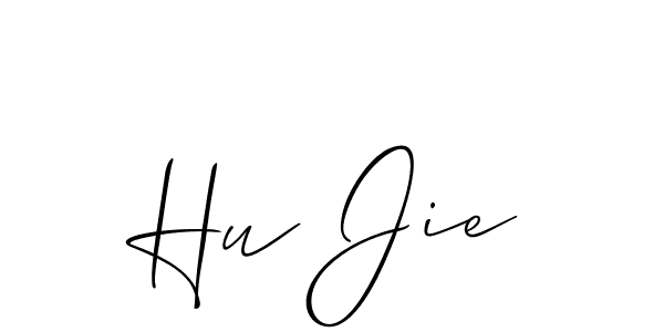 Hu Jie stylish signature style. Best Handwritten Sign (Allison_Script) for my name. Handwritten Signature Collection Ideas for my name Hu Jie. Hu Jie signature style 2 images and pictures png