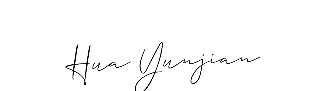 Similarly Allison_Script is the best handwritten signature design. Signature creator online .You can use it as an online autograph creator for name Hua Yunjian. Hua Yunjian signature style 2 images and pictures png