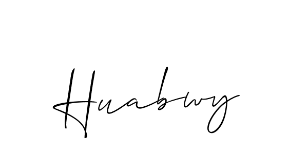 It looks lik you need a new signature style for name Huabwy. Design unique handwritten (Allison_Script) signature with our free signature maker in just a few clicks. Huabwy signature style 2 images and pictures png