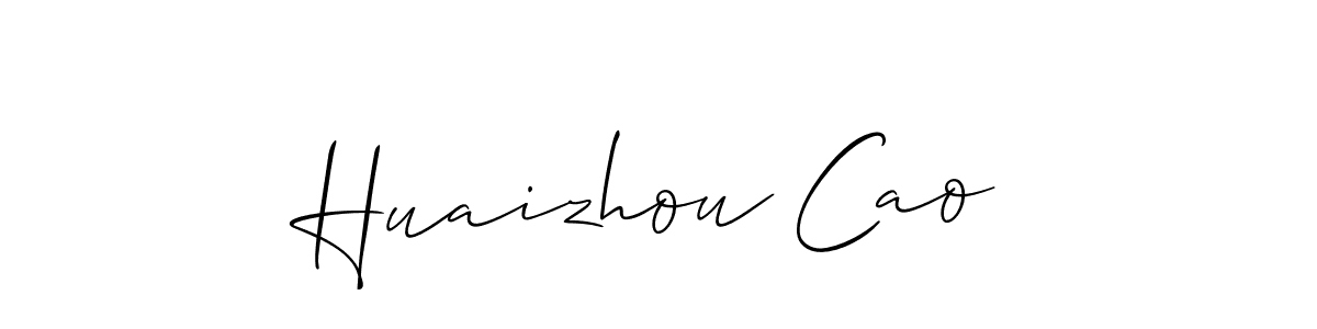 Make a beautiful signature design for name Huaizhou Cao. With this signature (Allison_Script) style, you can create a handwritten signature for free. Huaizhou Cao signature style 2 images and pictures png