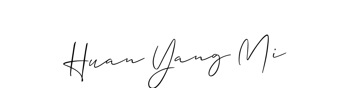 Also we have Huan Yang Mi name is the best signature style. Create professional handwritten signature collection using Allison_Script autograph style. Huan Yang Mi signature style 2 images and pictures png