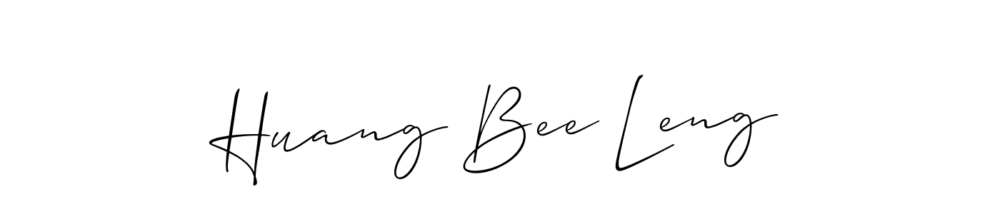 It looks lik you need a new signature style for name Huang Bee Leng. Design unique handwritten (Allison_Script) signature with our free signature maker in just a few clicks. Huang Bee Leng signature style 2 images and pictures png