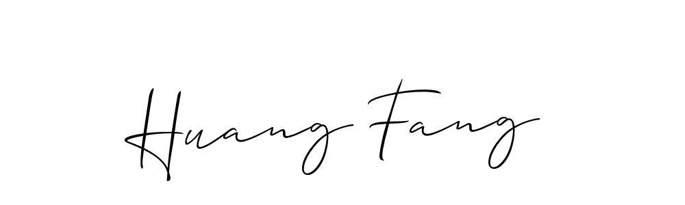 Design your own signature with our free online signature maker. With this signature software, you can create a handwritten (Allison_Script) signature for name Huang Fang. Huang Fang signature style 2 images and pictures png