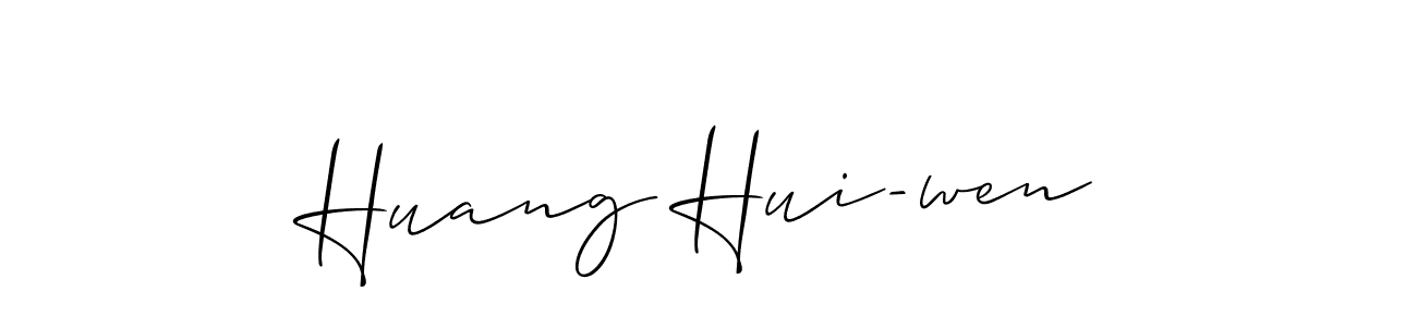 Make a short Huang Hui-wen signature style. Manage your documents anywhere anytime using Allison_Script. Create and add eSignatures, submit forms, share and send files easily. Huang Hui-wen signature style 2 images and pictures png