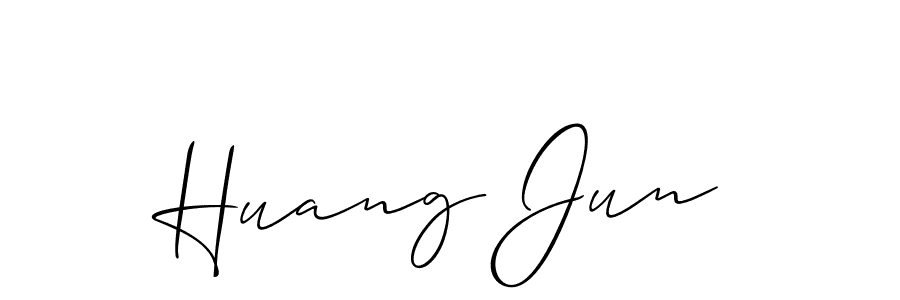Create a beautiful signature design for name Huang Jun. With this signature (Allison_Script) fonts, you can make a handwritten signature for free. Huang Jun signature style 2 images and pictures png