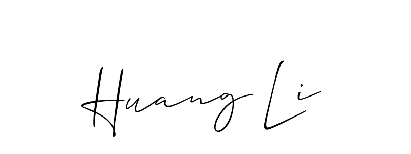 The best way (Allison_Script) to make a short signature is to pick only two or three words in your name. The name Huang Li include a total of six letters. For converting this name. Huang Li signature style 2 images and pictures png
