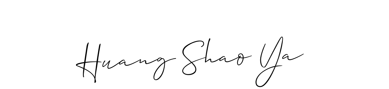 Also we have Huang Shao Ya name is the best signature style. Create professional handwritten signature collection using Allison_Script autograph style. Huang Shao Ya signature style 2 images and pictures png