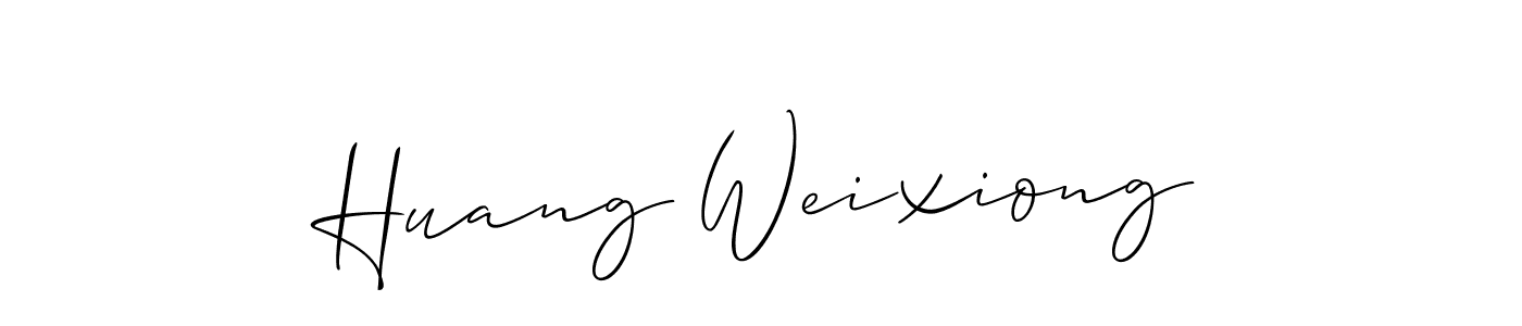 Design your own signature with our free online signature maker. With this signature software, you can create a handwritten (Allison_Script) signature for name Huang Weixiong. Huang Weixiong signature style 2 images and pictures png