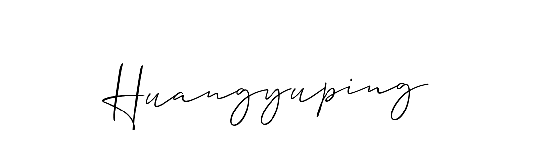 Use a signature maker to create a handwritten signature online. With this signature software, you can design (Allison_Script) your own signature for name Huangyuping. Huangyuping signature style 2 images and pictures png