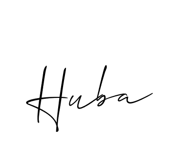 How to make Huba name signature. Use Allison_Script style for creating short signs online. This is the latest handwritten sign. Huba signature style 2 images and pictures png