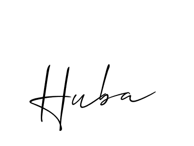 How to make Huba name signature. Use Allison_Script style for creating short signs online. This is the latest handwritten sign. Huba signature style 2 images and pictures png