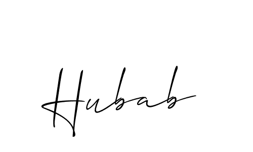 How to Draw Hubab signature style? Allison_Script is a latest design signature styles for name Hubab. Hubab signature style 2 images and pictures png