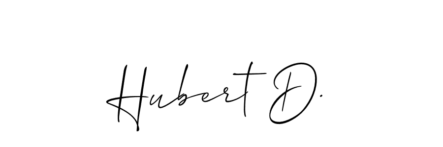 How to make Hubert D. signature? Allison_Script is a professional autograph style. Create handwritten signature for Hubert D. name. Hubert D. signature style 2 images and pictures png