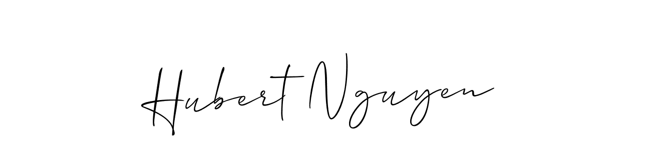 Also You can easily find your signature by using the search form. We will create Hubert Nguyen name handwritten signature images for you free of cost using Allison_Script sign style. Hubert Nguyen signature style 2 images and pictures png