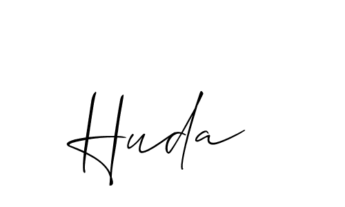 Design your own signature with our free online signature maker. With this signature software, you can create a handwritten (Allison_Script) signature for name Huda . Huda  signature style 2 images and pictures png