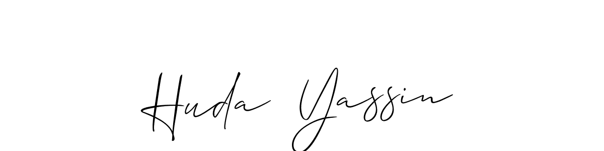 This is the best signature style for the Huda  Yassin name. Also you like these signature font (Allison_Script). Mix name signature. Huda  Yassin signature style 2 images and pictures png