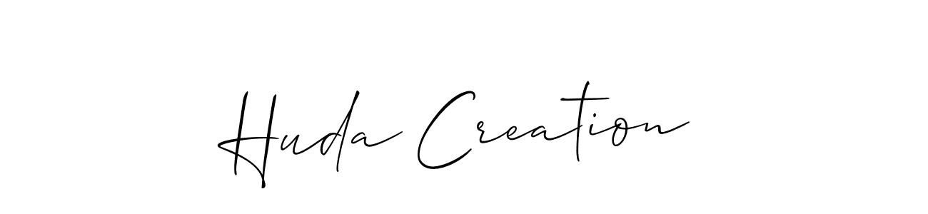 How to make Huda Creation name signature. Use Allison_Script style for creating short signs online. This is the latest handwritten sign. Huda Creation signature style 2 images and pictures png