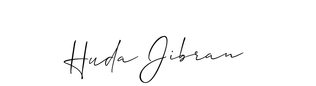 Also we have Huda Jibran name is the best signature style. Create professional handwritten signature collection using Allison_Script autograph style. Huda Jibran signature style 2 images and pictures png
