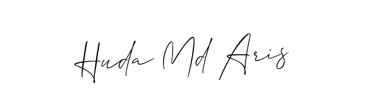 How to make Huda Md Aris signature? Allison_Script is a professional autograph style. Create handwritten signature for Huda Md Aris name. Huda Md Aris signature style 2 images and pictures png
