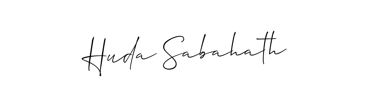 Make a beautiful signature design for name Huda Sabahath. Use this online signature maker to create a handwritten signature for free. Huda Sabahath signature style 2 images and pictures png