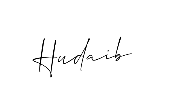 Make a beautiful signature design for name Hudaib. With this signature (Allison_Script) style, you can create a handwritten signature for free. Hudaib signature style 2 images and pictures png