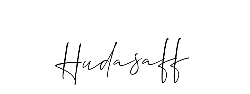 Create a beautiful signature design for name Hudasaff. With this signature (Allison_Script) fonts, you can make a handwritten signature for free. Hudasaff signature style 2 images and pictures png