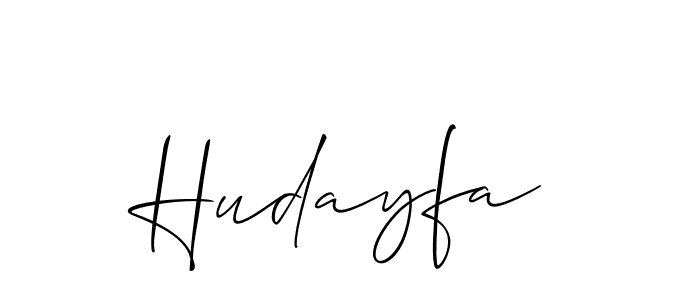 Allison_Script is a professional signature style that is perfect for those who want to add a touch of class to their signature. It is also a great choice for those who want to make their signature more unique. Get Hudayfa name to fancy signature for free. Hudayfa signature style 2 images and pictures png
