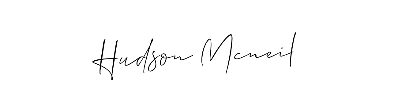 Also we have Hudson Mcneil name is the best signature style. Create professional handwritten signature collection using Allison_Script autograph style. Hudson Mcneil signature style 2 images and pictures png