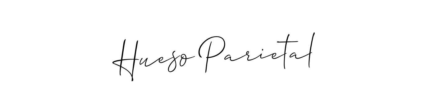The best way (Allison_Script) to make a short signature is to pick only two or three words in your name. The name Hueso Parietal include a total of six letters. For converting this name. Hueso Parietal signature style 2 images and pictures png