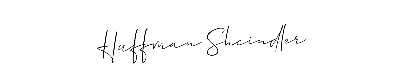 Make a beautiful signature design for name Huffman Shcindler. With this signature (Allison_Script) style, you can create a handwritten signature for free. Huffman Shcindler signature style 2 images and pictures png