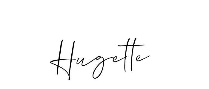 How to make Hugette name signature. Use Allison_Script style for creating short signs online. This is the latest handwritten sign. Hugette signature style 2 images and pictures png