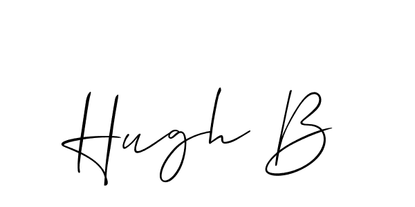 Make a beautiful signature design for name Hugh B. With this signature (Allison_Script) style, you can create a handwritten signature for free. Hugh B signature style 2 images and pictures png