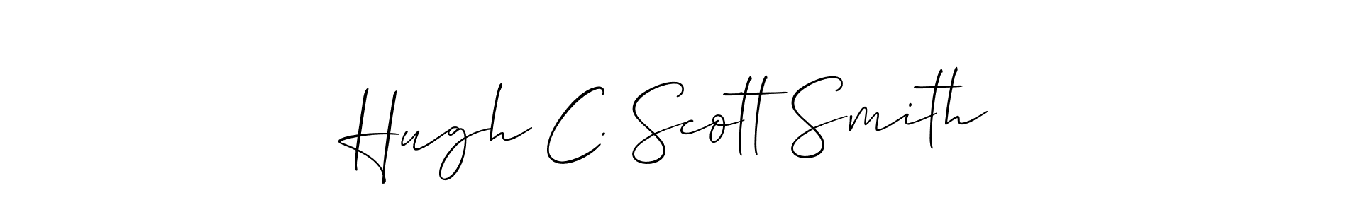 Use a signature maker to create a handwritten signature online. With this signature software, you can design (Allison_Script) your own signature for name Hugh C. Scott Smith. Hugh C. Scott Smith signature style 2 images and pictures png