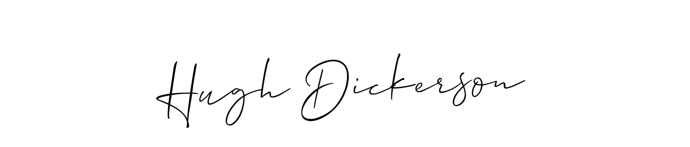 Make a beautiful signature design for name Hugh Dickerson. With this signature (Allison_Script) style, you can create a handwritten signature for free. Hugh Dickerson signature style 2 images and pictures png