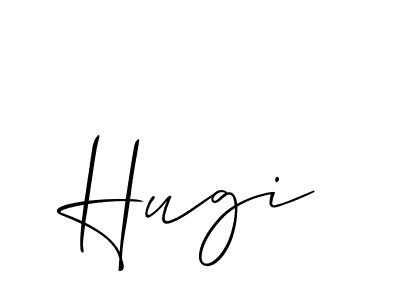 Allison_Script is a professional signature style that is perfect for those who want to add a touch of class to their signature. It is also a great choice for those who want to make their signature more unique. Get Hugi name to fancy signature for free. Hugi signature style 2 images and pictures png