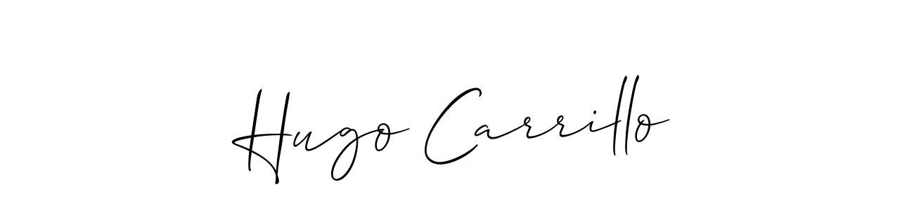 Create a beautiful signature design for name Hugo Carrillo. With this signature (Allison_Script) fonts, you can make a handwritten signature for free. Hugo Carrillo signature style 2 images and pictures png