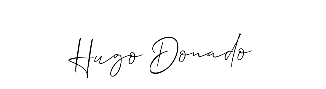 Best and Professional Signature Style for Hugo Donado. Allison_Script Best Signature Style Collection. Hugo Donado signature style 2 images and pictures png