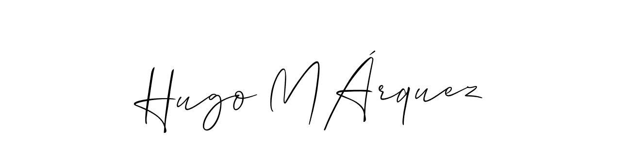 Also we have Hugo MÁrquez name is the best signature style. Create professional handwritten signature collection using Allison_Script autograph style. Hugo MÁrquez signature style 2 images and pictures png