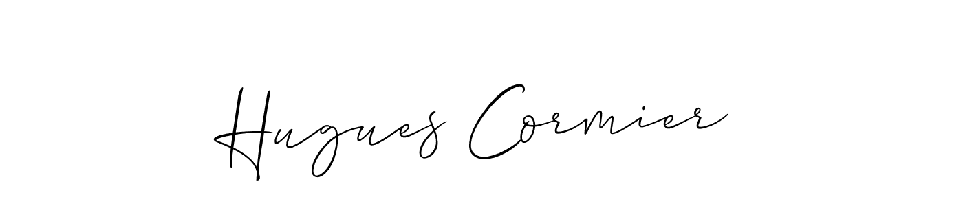 How to make Hugues Cormier signature? Allison_Script is a professional autograph style. Create handwritten signature for Hugues Cormier name. Hugues Cormier signature style 2 images and pictures png