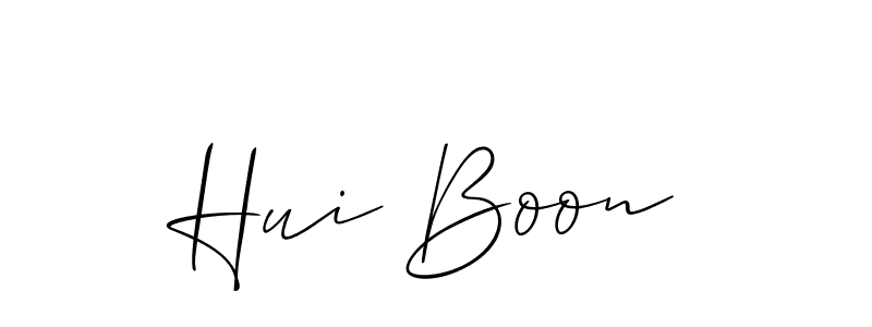 Hui Boon stylish signature style. Best Handwritten Sign (Allison_Script) for my name. Handwritten Signature Collection Ideas for my name Hui Boon. Hui Boon signature style 2 images and pictures png